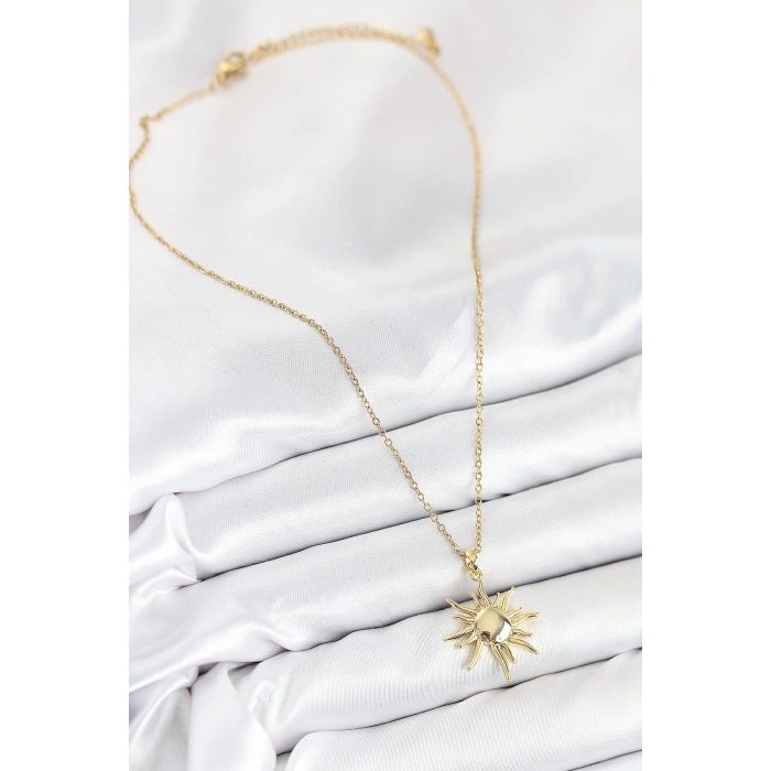 Dodes Dodes 316L Çelik Güneş Model Gold Renk Kadın Kolye TG27BKO10537