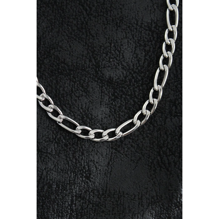 Dodes Dodes 316L Çelik Kalın Figaro Zincir Model Gümüş Renk Erkek Kolye TG27ERK1394