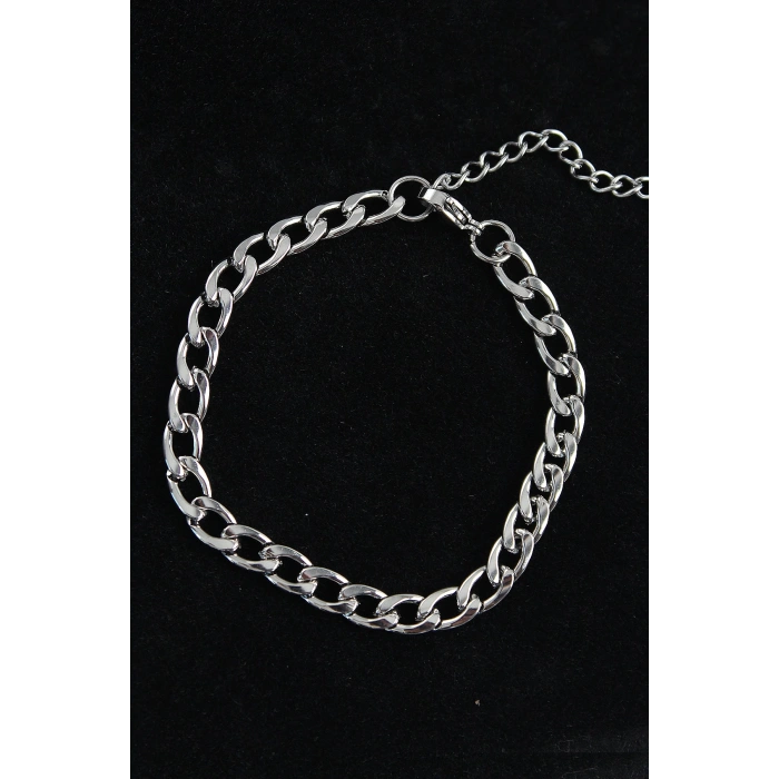 Dodes Dodes 316L Çelik Kalın Klasik Model Gümüş Renk Erkek Bileklik TG27EB3741