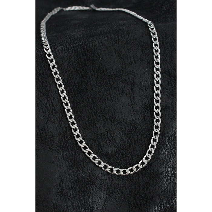 Dodes Dodes 316L Çelik Kalın Klasik Zincir Model Gümüş Renk Erkek Kolye TG27ERK1398