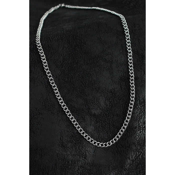 Dodes Dodes 316L Çelik Klasik Oval Zincir Model Gümüş Renk Erkek Kolye TG27ERK1390