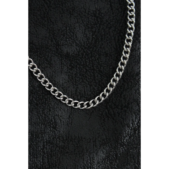 Dodes Dodes 316L Çelik Klasik Oval Zincir Model Gümüş Renk Erkek Kolye TG27ERK1390