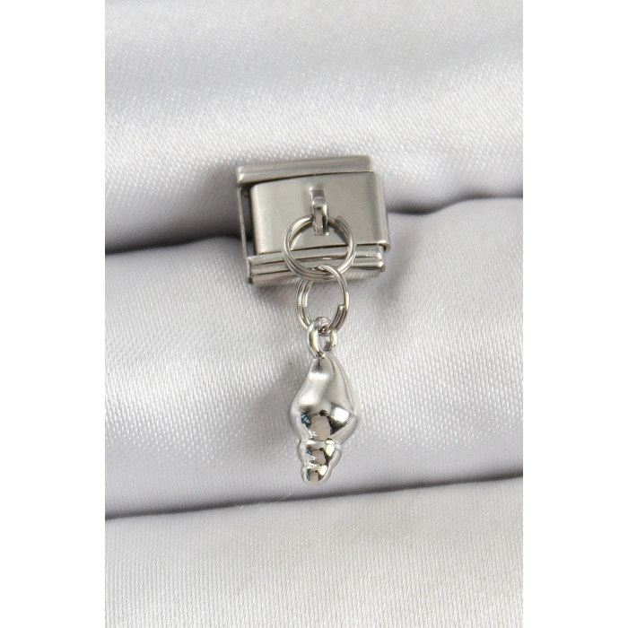 Dodes Dodes 316L Çelik Sallantılı Deniz Kabuğu Model Gümüş Renk Nomination Charm TG27BC1452