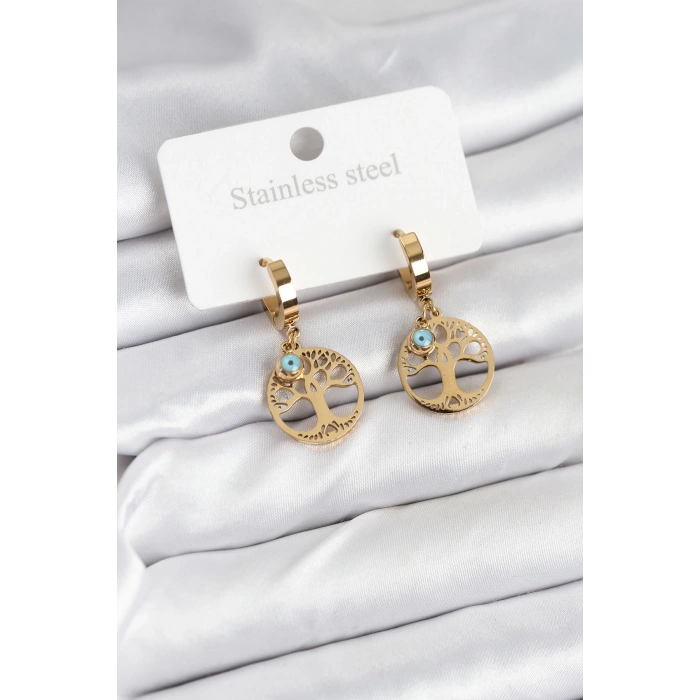 Dodes Dodes 316L Çelik Yaşam Ağacı Model Kadın Küpe TG27BKP11229