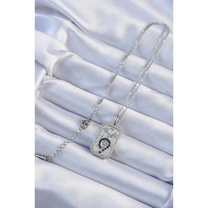 Dodes Dodes 316L Çelik Zincir Gümüş Renk Zirkon Taşlı Minimal Papatya Figürlü Tarot Kolye TG27BKO9224