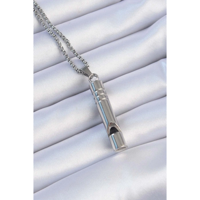 Dodes Dodes Acil Durum Düdüğü 316L Çelik Kararma Yapmaz Yüksek Desibel Kolye Unisex TG27EBK1200