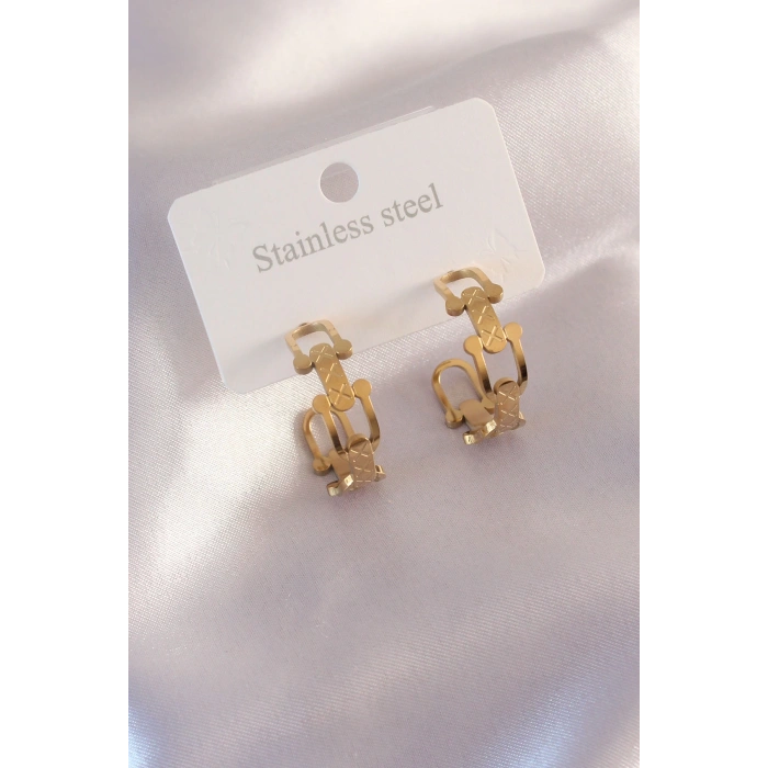 Dodes Dodes Çelik Gold Renk Tifanny Zincir Model Kadın Küpe TG27BKP6933