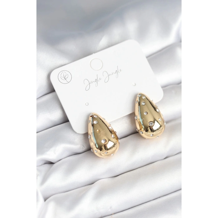 Dodes Dodes Damla Model Pirinç Gold Renk Kadın Küpe TG27BKP11289