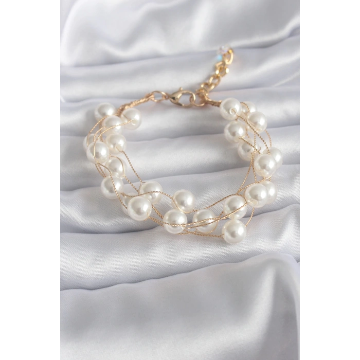 Dodes Dodes Gold Renk İnci Model Kadın Bileklik TG27BB5745