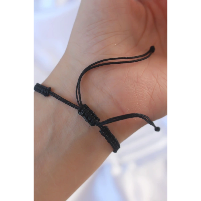 Dodes Dodes Gümüş Renk Zirkon Taşlı Taç Figür Makrome Bileklik TG27BB6215