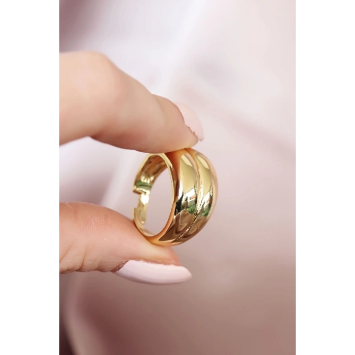 Dodes Dodes Metal Gold Renk Ayarlamalı Kadın Yüzük TG27BYK1549