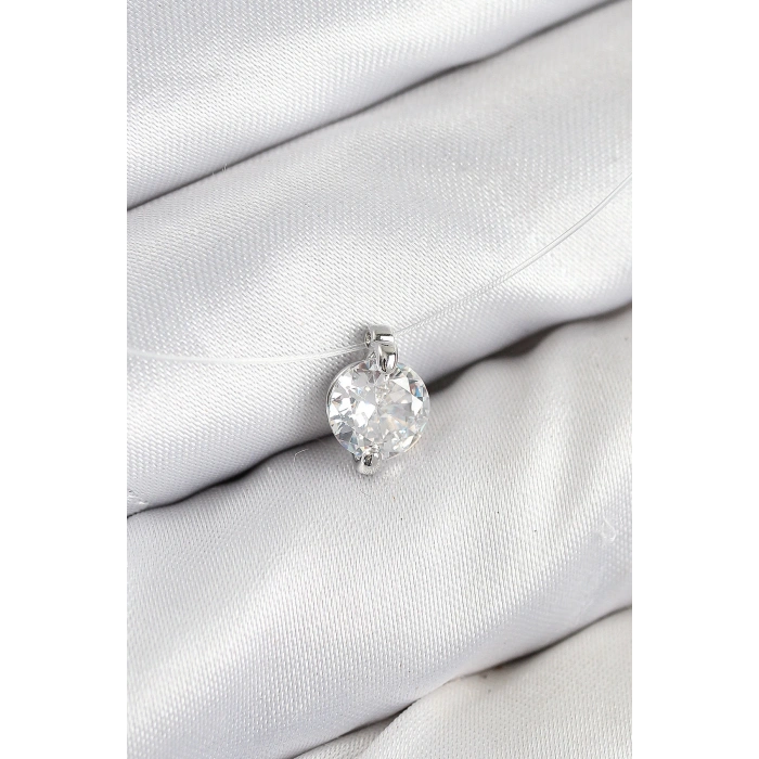 Dodes Dodes Misineli Zirkon Taşlı Model Gümüş Renk Hayalet Kolye TG27BKO10505