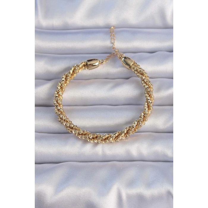 Dodes Dodes Pirinç Altın Renk Sarmal Model Bileklik TG27BB6295