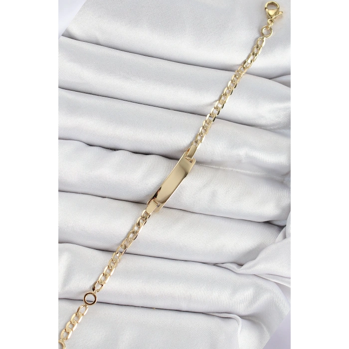 Dodes Dodes Pirinç Dikdörtgen Model Gold Renk Xuping Bebek Künyesi TG27BB7434