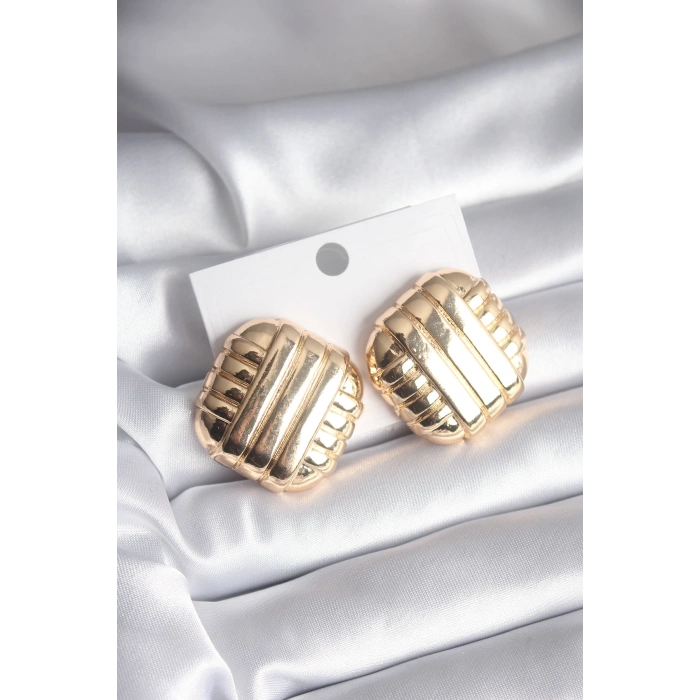 Dodes Dodes Pirinç Gold Renk İşleme Detay Kadın Küpe TG27BKP8403