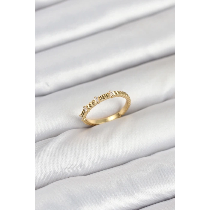 Dodes Dodes Pirinç Gold Renk Lazer Kesim Kadın Yüzük TG27BYK3892