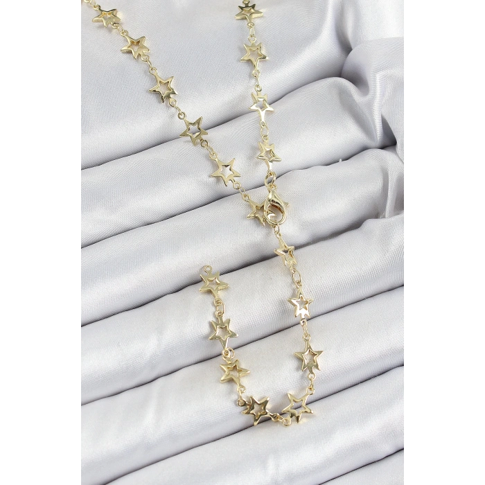 Dodes Dodes Pirinç Gold Renk Yıldızlı Kadın Y Kolye TG27BKO10301