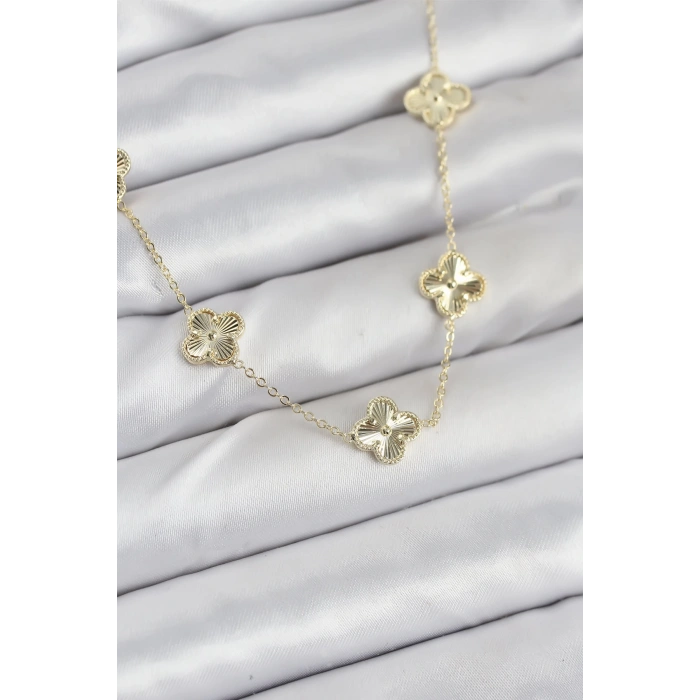 Dodes Dodes Pirinç Gold Renk Yonca Kadın Kolye TG27BKO10561