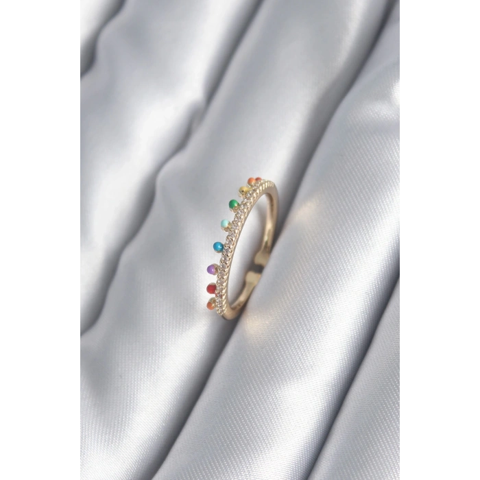 Dodes Dodes Pirinç Gold Renk Zirkon Taş Detay Kadın Yüzük TG27BYK2997