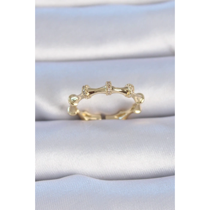 Dodes Dodes Pirinç Gold Renk Zirkon Taşlı Kadın Yüzük TG27BYK3903