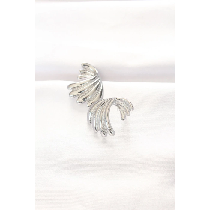 Dodes Dodes Pirinç Gümüş Renk Küpe TG27BKP8884