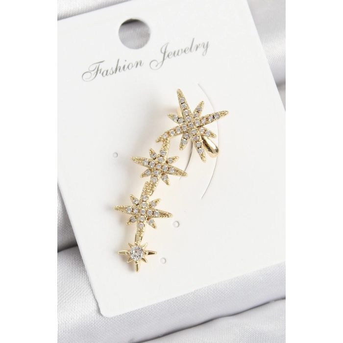 Dodes Dodes Pirinç Kutup Yıldızı Model Gold Renk Sağ Kıkırdak Küpe TG27BKP10987