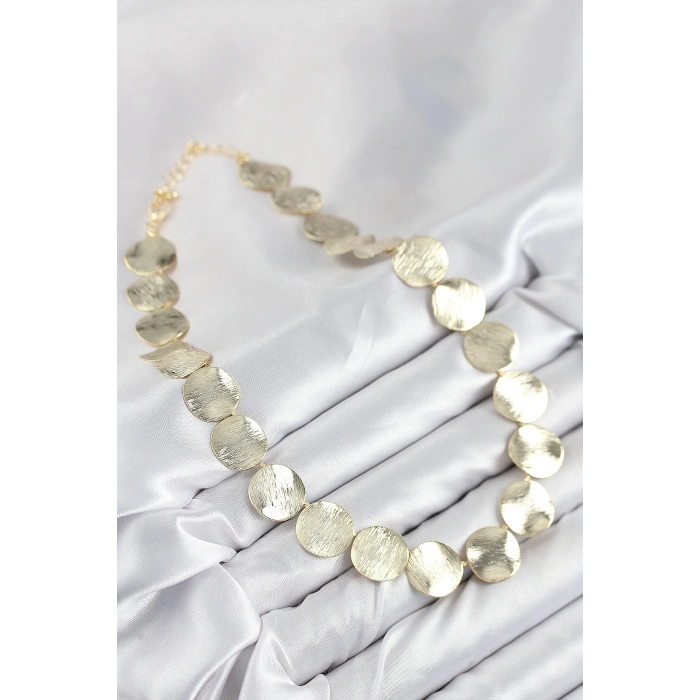 Dodes Dodes Pirinç Sıralı Para Model Gold Renk Kadın Kolye TG27BKO10488