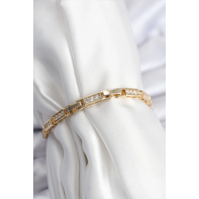 Dodes Dodes Pirinç VIP Seri Gold Renk Parçalı Model Kadın Bileklik TG27BB7930