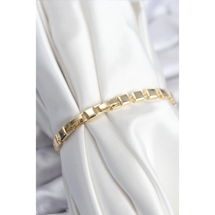 Dodes Dodes Pirinç VIP Seri Gold Renk Zirkon Taşlı Model Kadın Bileklik TG27BB7940