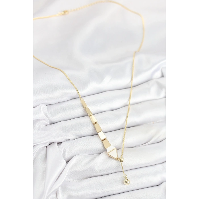 Dodes Dodes Pirinç Yılan Model Gold Renk Asansörlü Kadın Kolye TG27BKO10552