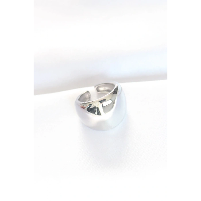 Dodes Dodes Silver Renk Ayarlanabilir Bombeli Ayna Yüzük TG27BYK3122