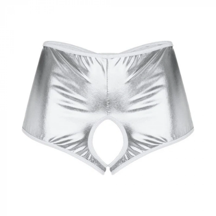 Dodes Tegan Fantezi Gümüş Özel Bölgeleri Açık Parlak Külot TG270049