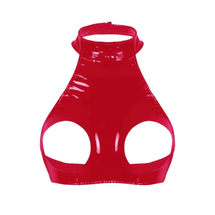 Dodes Tegan Fantezi Seksi Özel Bölgeleri Açık Kırmızı Lame Gecelik TG279181