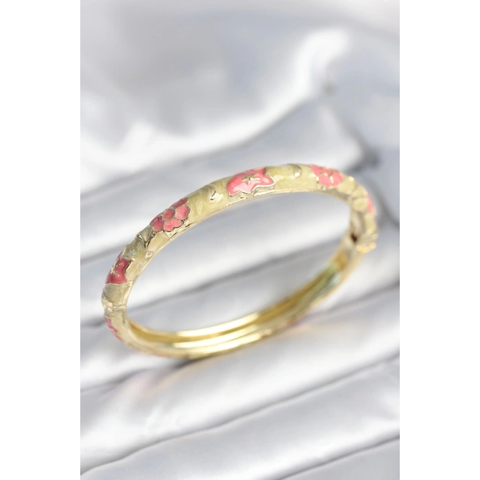 Dodes Dodes Yeşil Krem Renk Detaylı Mineli Kelepçe TG27BB8008