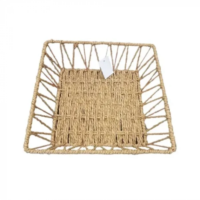 Dodes Doğal Örgü Kare Sepet