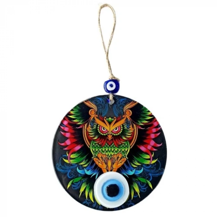 Dodes Efsane Baykuş 15 Santimetre Füzyon Cam Duvar Süsü