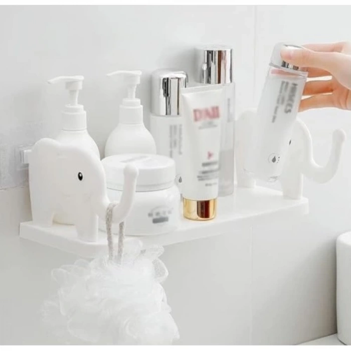 Dodes Fil Desenli Yapışkanlı Çok Amaçlı Raf