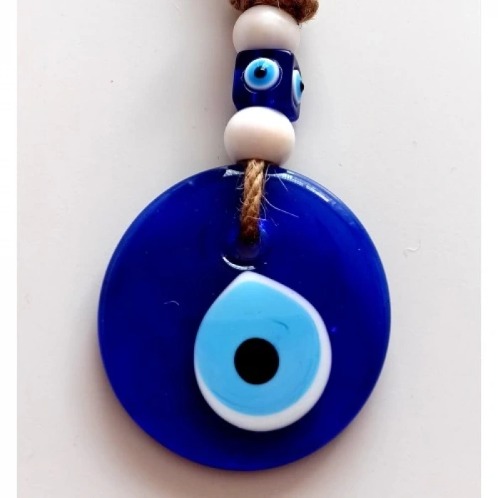 Dodes Klasik Mavi Cam Nazar Boncuğu 7 Santimetre Çapında Nazarlık Duvar Süsü