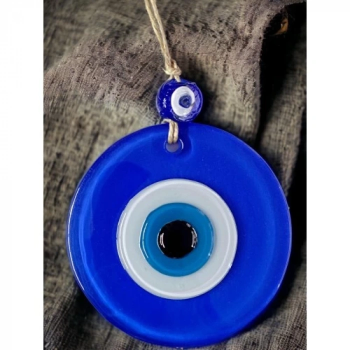 Dodes Mavi Nazar Boncuklu Duvar Süsü 10 Cm Cam Duvar Dekoru