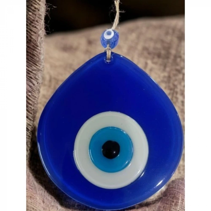 Dodes Mavi Nazar Boncuklu Mavi Renk Nazar Boncuklu Damla Desen El Yapımı Duvar Süsü