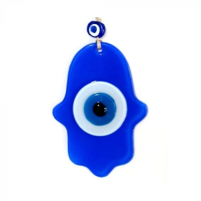 Dodes Nazar Boncuklu Mavi Renk Fatma Ana Bereket Eli Cam Duvar Süsü