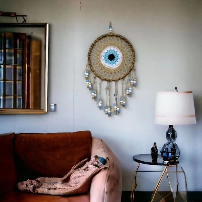 Dodes Örgülü Duvar Süsü Capucino Kahvesi Duvar Süsü Boncuklu