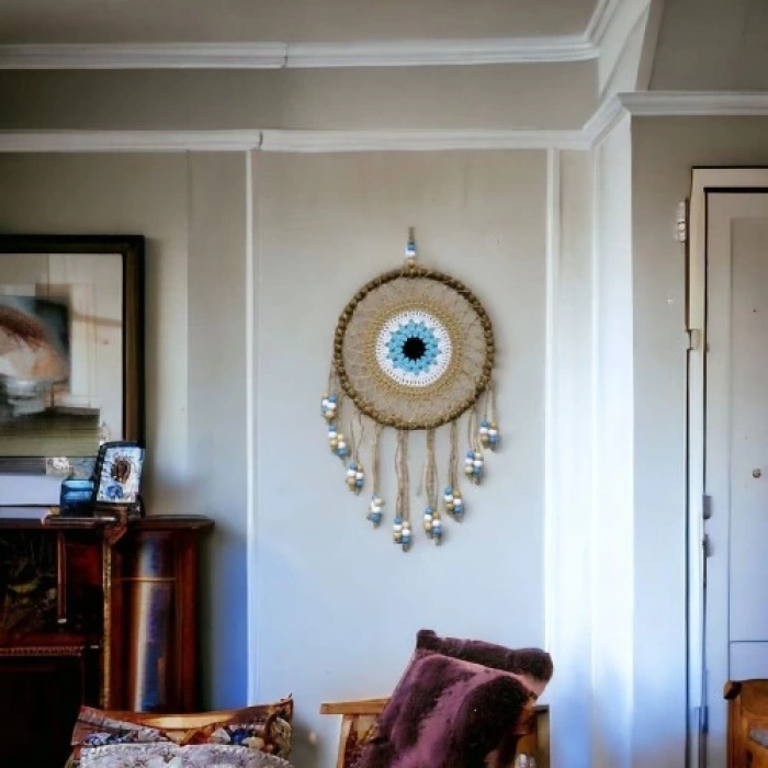 Dodes Örgülü Duvar Süsü Capucino Kahvesi Duvar Süsü Boncuklu