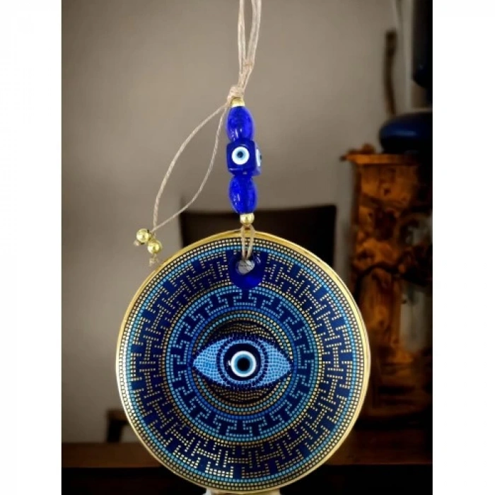 Dodes Renkli Noktalama Vurgulu Nazar Boncuklu Gözlü Duvar Süsü Renkli Duvar Dekoru