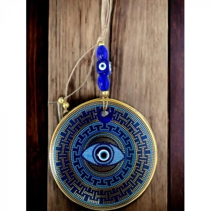 Dodes Renkli Noktalama Vurgulu Nazar Boncuklu Gözlü Duvar Süsü Renkli Duvar Dekoru