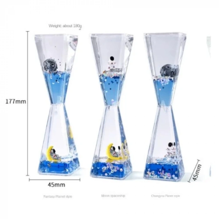 Dodes Uzay Temalı Dökülen Yağ Kum Saati