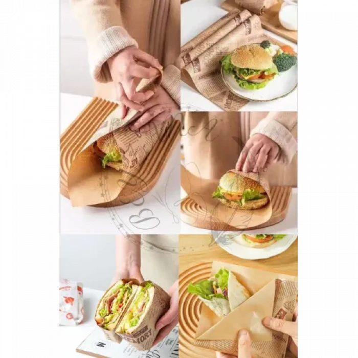 Dodes Vintage Gazete Desenli Sunum Kağıdı 50 Adet