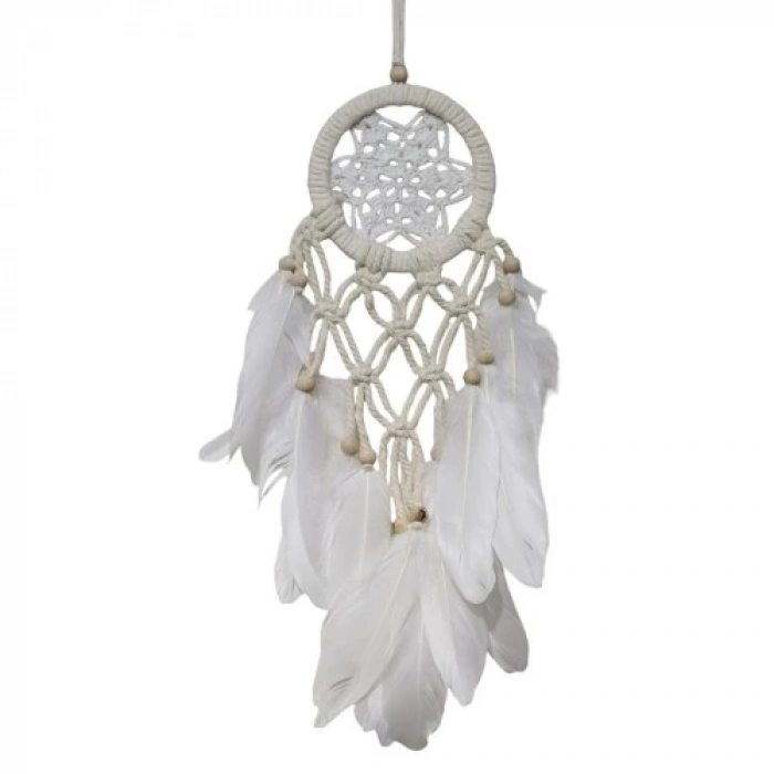 Dodes Yıldız Motifli Ekru Renk Düş Kapanı Hediyelik Duvar Süsü