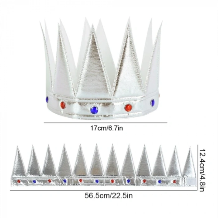 Dodes Yumuşak Gümüş Kral Tacı 55 cm