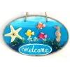 Dodes Deniz Temalı Balıklı Deniz Atlı Deniz Yıldızlı Welcome Yazılı El Yapımı Kapı Süsü
